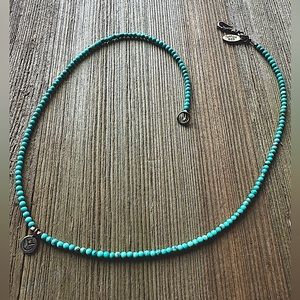 Real Turquoise and 18K gold plated necklace!